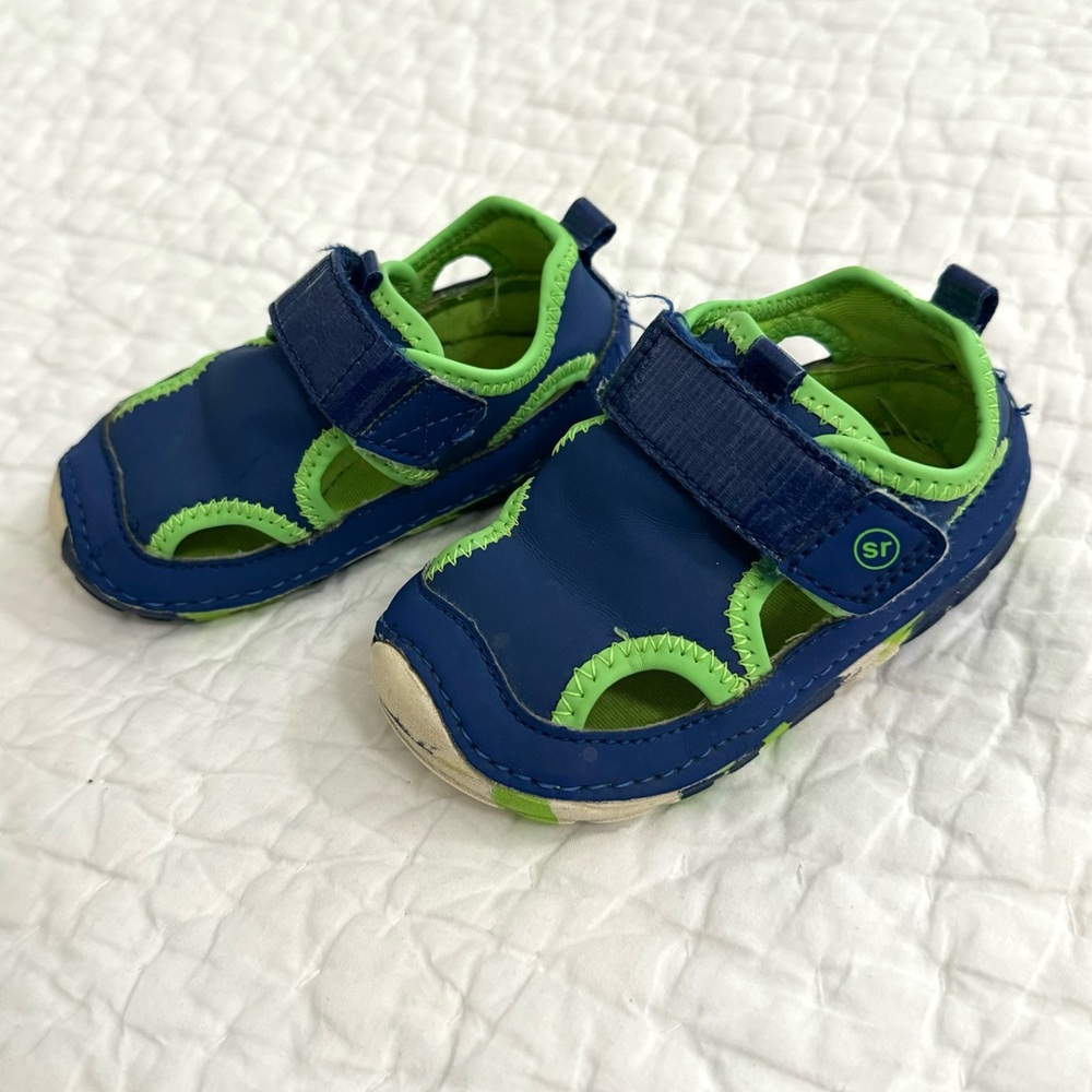Stride Rite Baby Splash Sandal - Blue/ Green - Sz 4